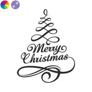 Merry Christmas – Tannenbaum-Design fürs Schaufenster