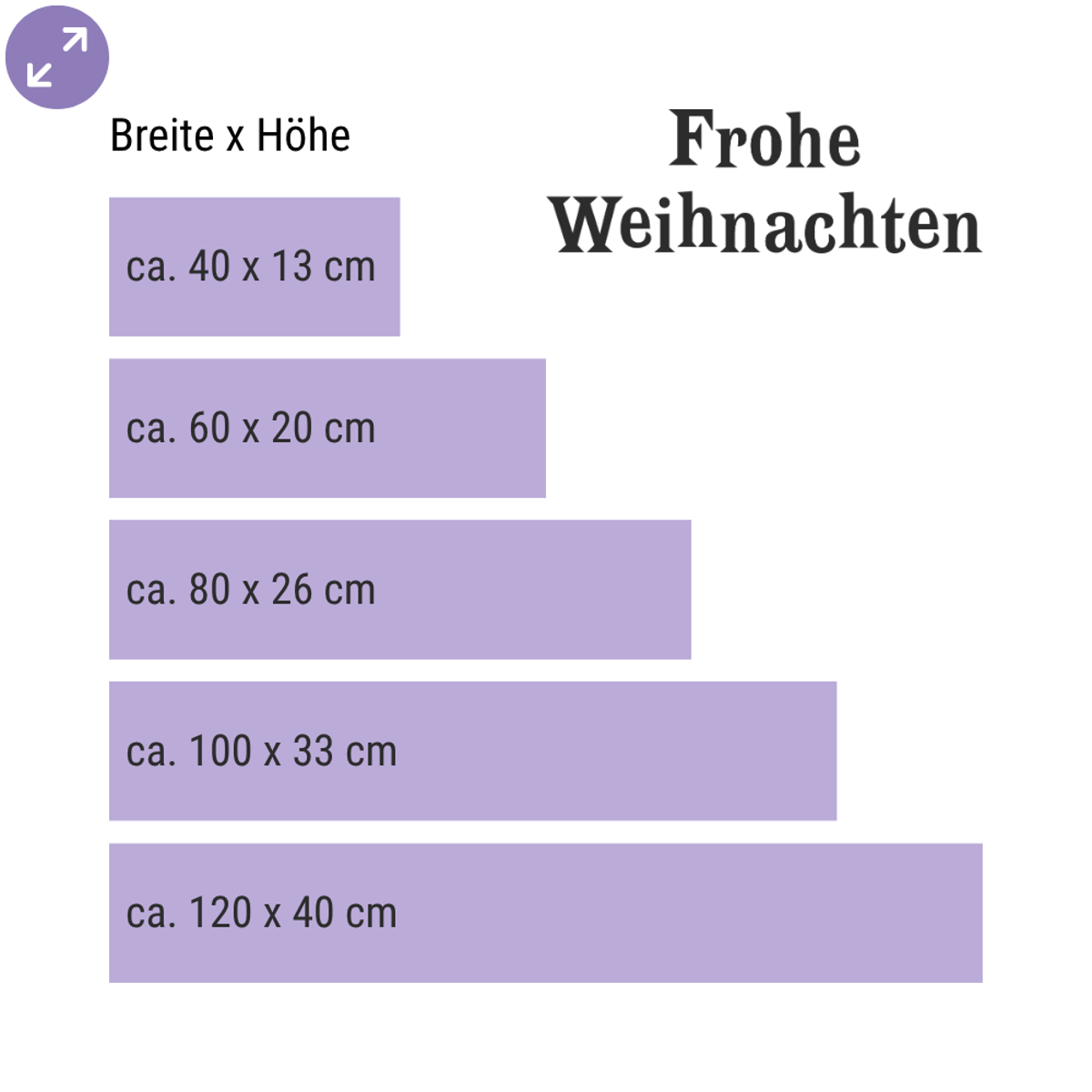 Frohe Weihnachten – Klassischer Schaufensteraufkleber für die Adventszeit