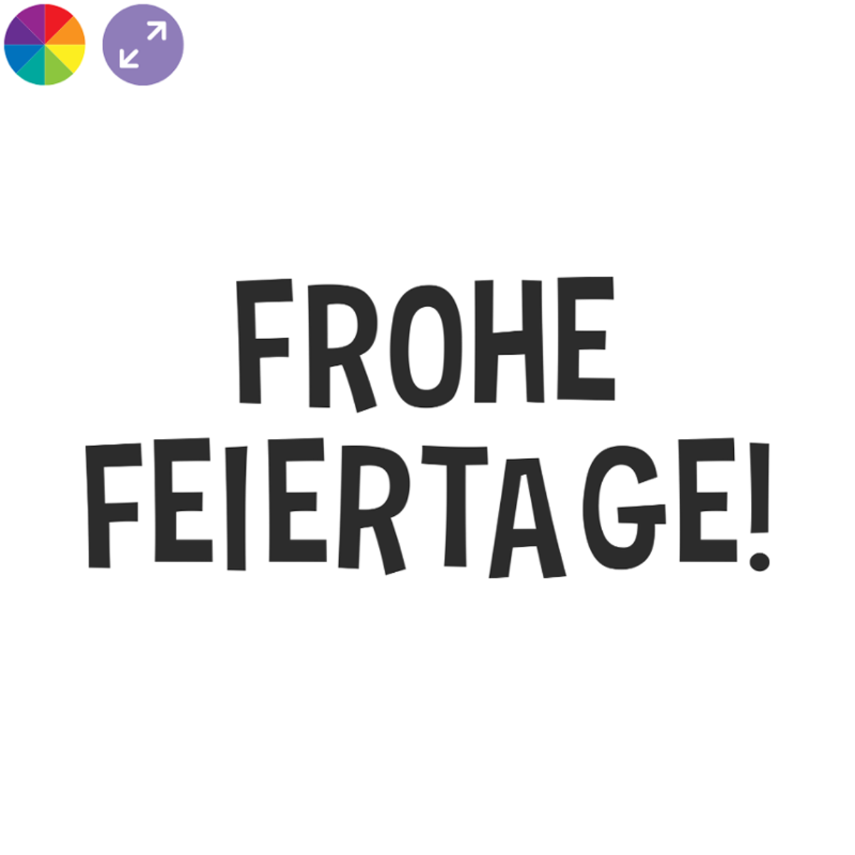 Frohe Feiertage – Klassischer Fensteraufkleber für Weihnachten
