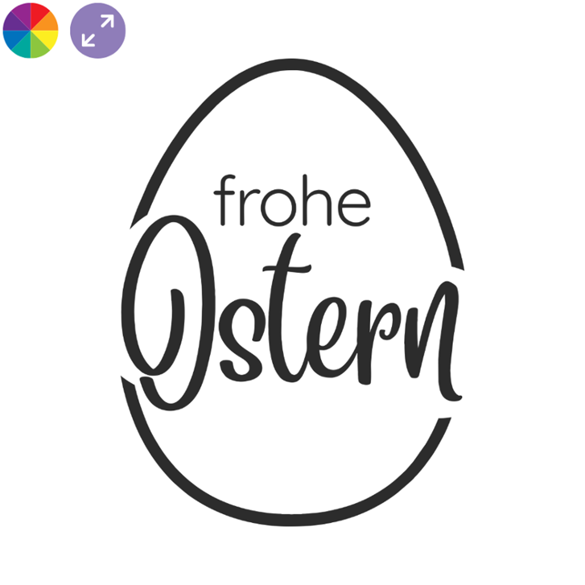 Frohe Ostern – Fensteraufkleber im Osterei-Motiv