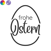 Frohe Ostern – Fensteraufkleber im Osterei-Motiv