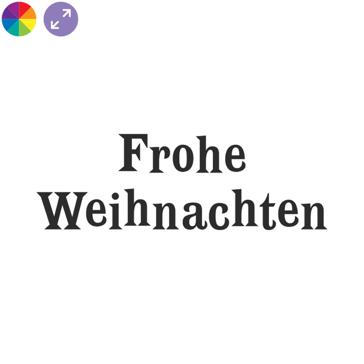 Frohe Weihnachten – Klassischer Schaufensteraufkleber für die Adventszeit