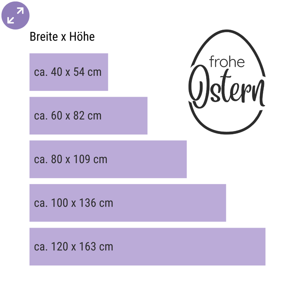 Frohe Ostern – Fensteraufkleber im Osterei-Motiv