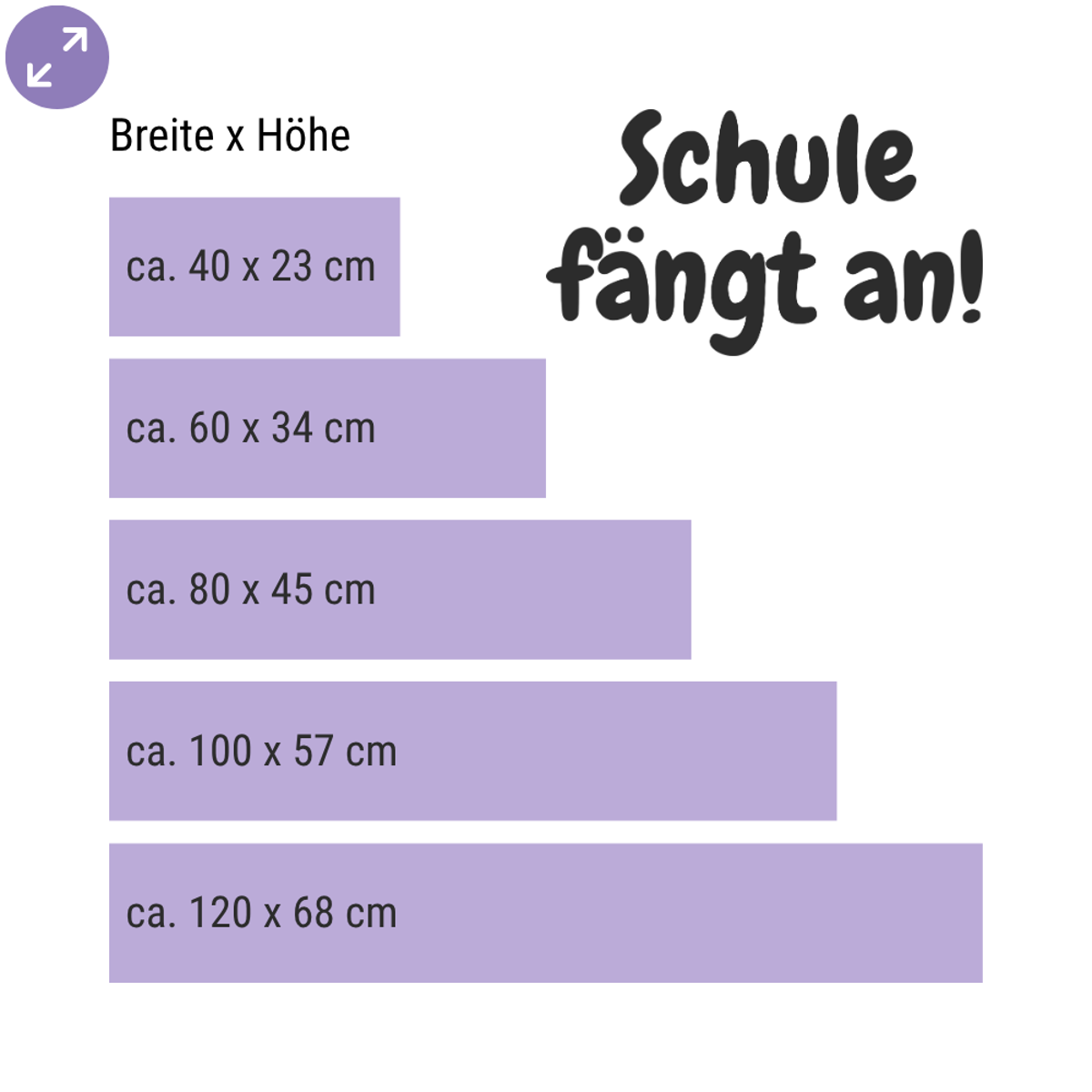 Schule fängt an – Klassischer Fensteraufkleber zur Einschulung