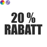 20 % Rabatt Aufkleber