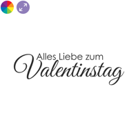 Alles Liebe zum Valentinstag – Romantischer Schaufensteraufkleber