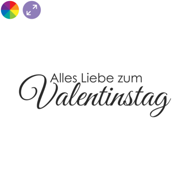Alles Liebe zum Valentinstag – Romantischer Schaufensteraufkleber