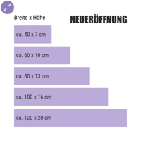 Neueröffnung – Schaufensteraufkleber für deinen Geschäftsstart