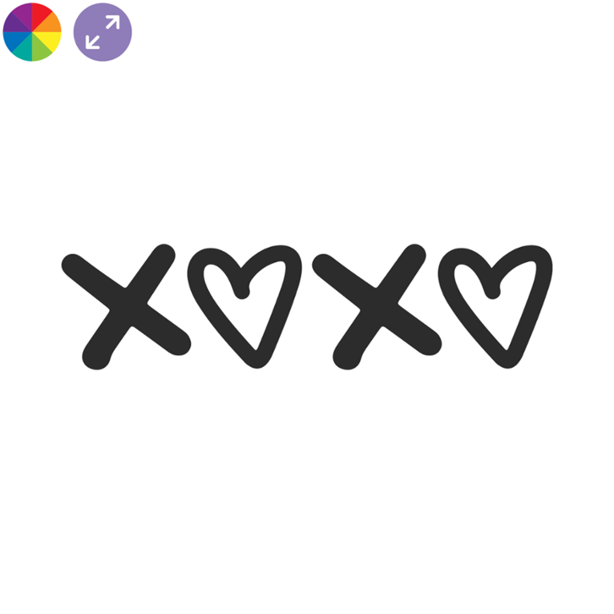 XOXO – Trendiger Valentinstag-Aufkleber fürs Schaufenster