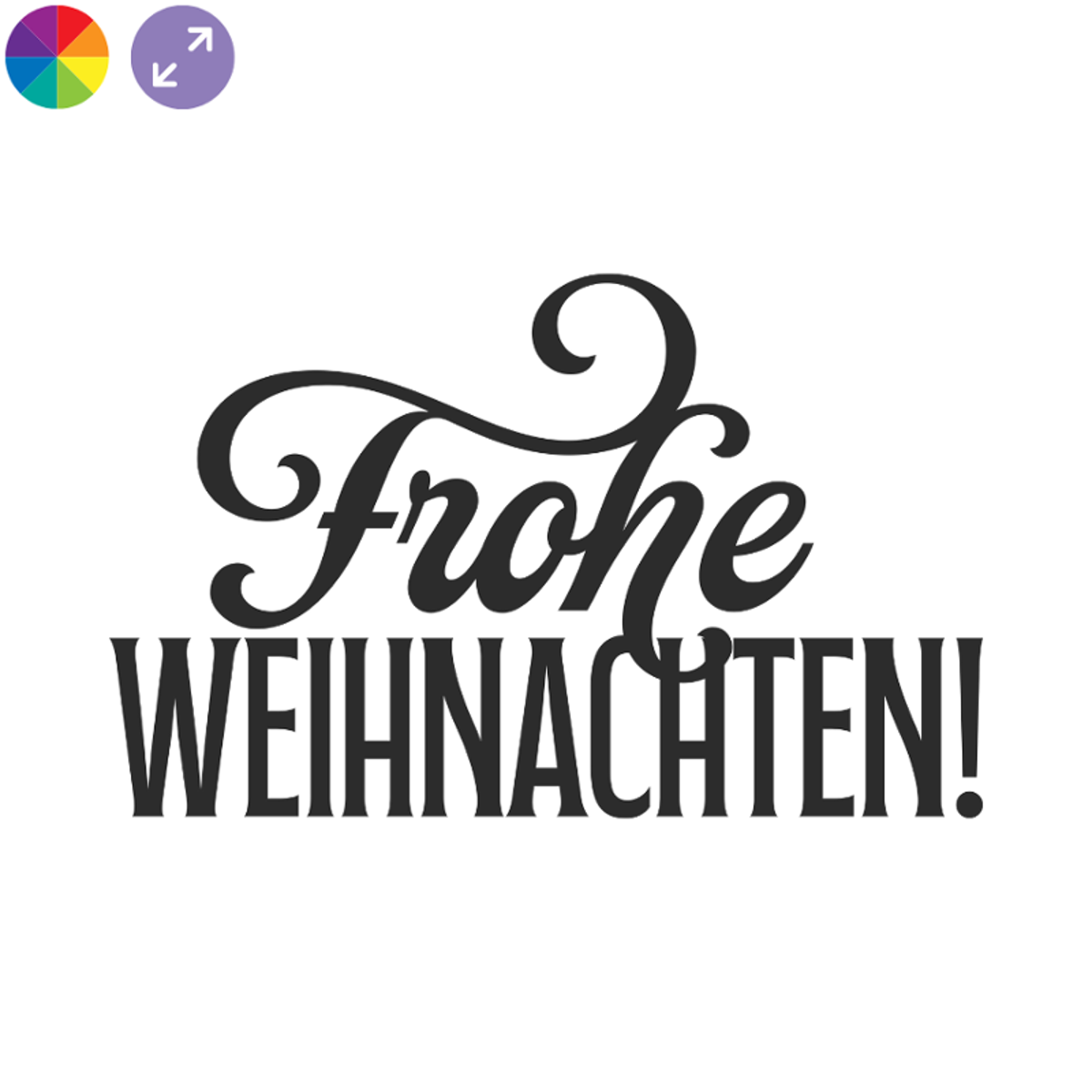 Frohe Weihnachten – Modernes Weihnachtsmotiv fürs Schaufenster