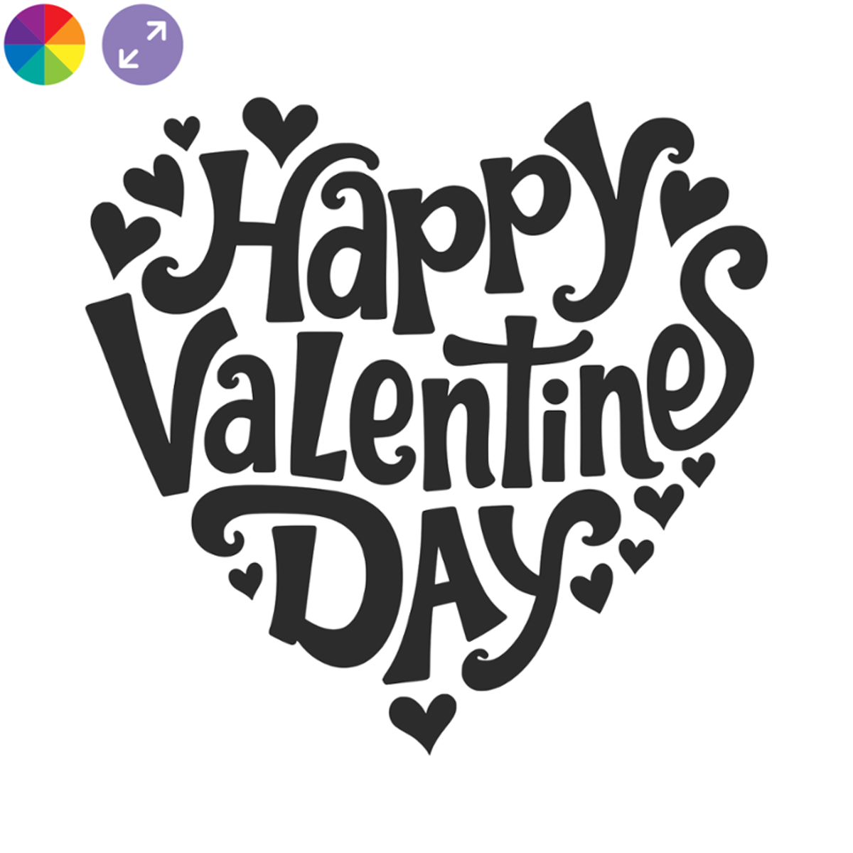 Happy Valentines Day – Schaufensteraufkleber zum Valentinstag