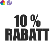 10 % Rabatt Aufkleber