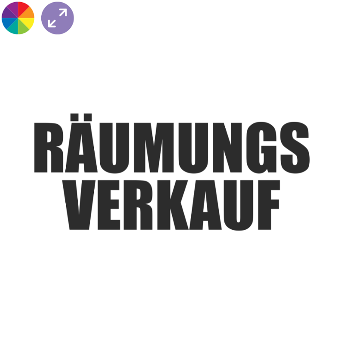 Räumungsverkauf Aufkleber