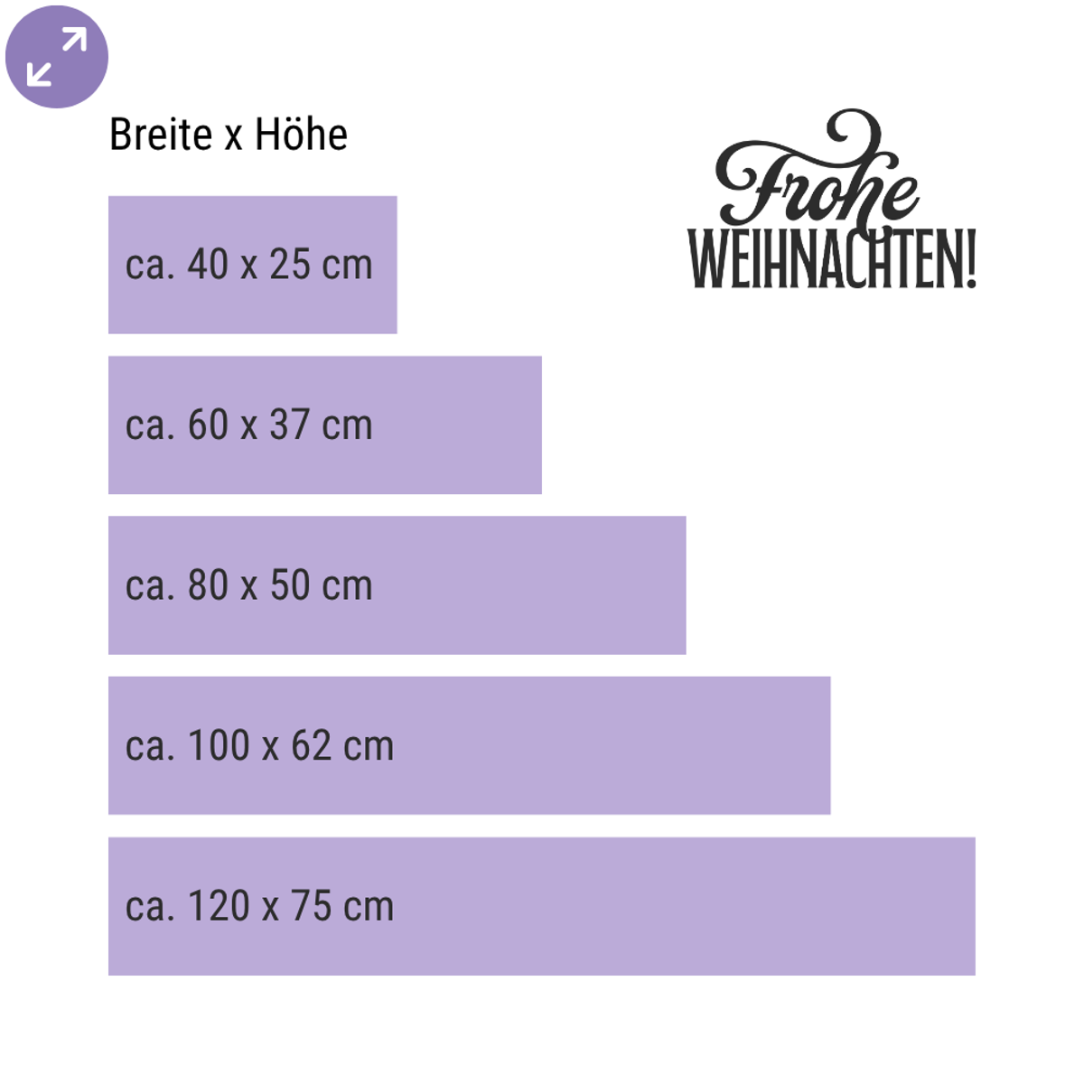 Frohe Weihnachten – Modernes Weihnachtsmotiv fürs Schaufenster