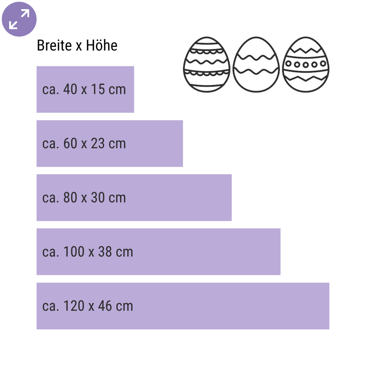 Ostereier – Kontur-Motiv als Schaufensterdeko zu Ostern
