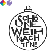Schöne Weihnachten – Eleganter Fensteraufkleber für die Festtage