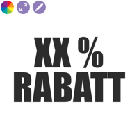 XX % Rabatt Aufkleber