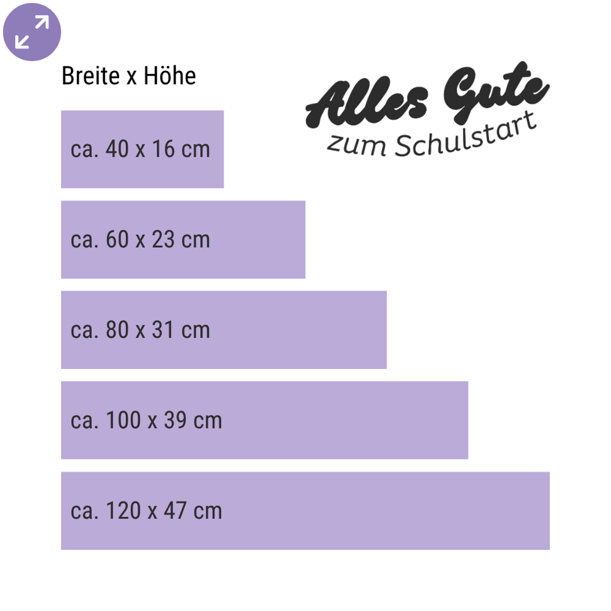 Alles Gute zum Schulstart – Klassischer Schaufensteraufkleber