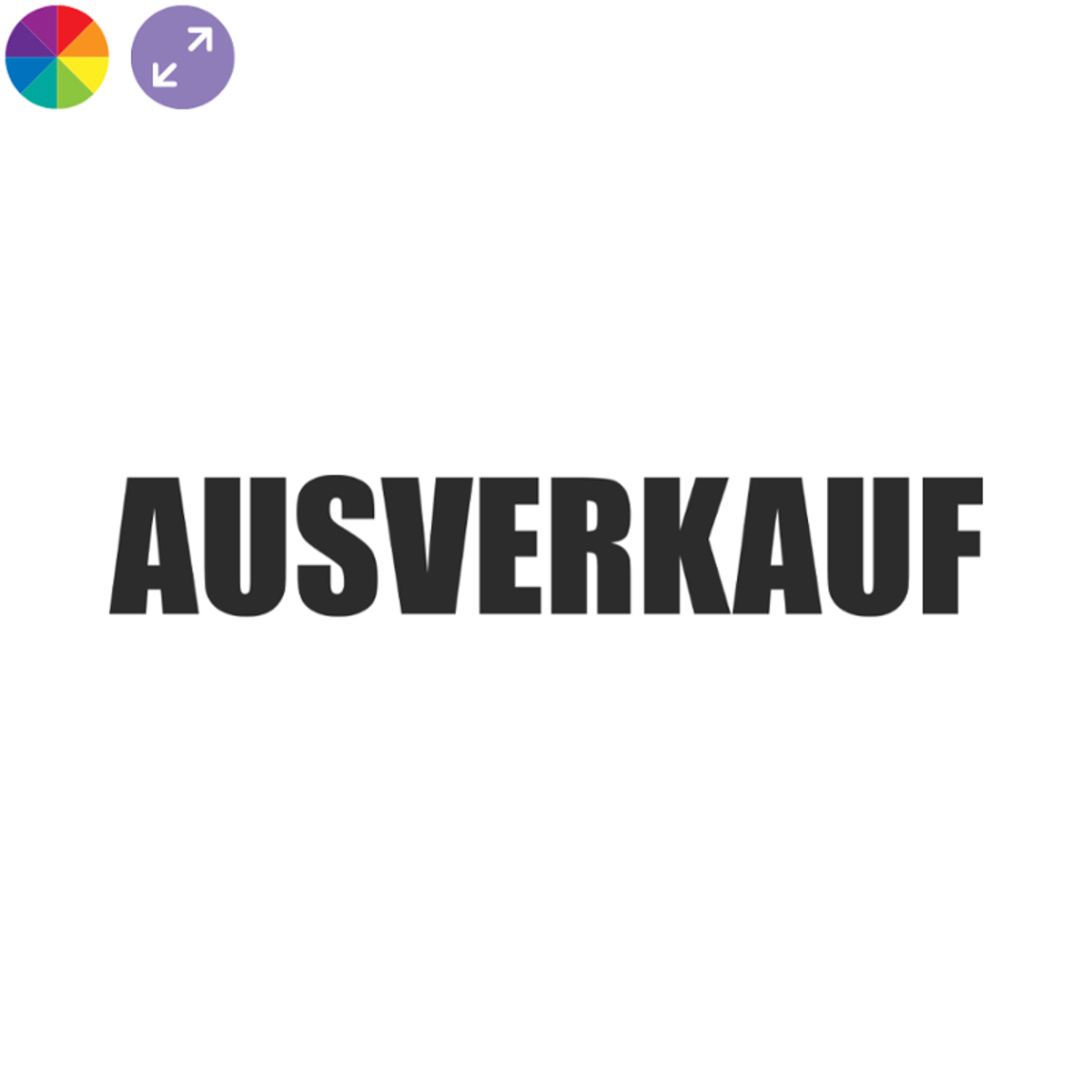 Ausverkauf Aufkleber