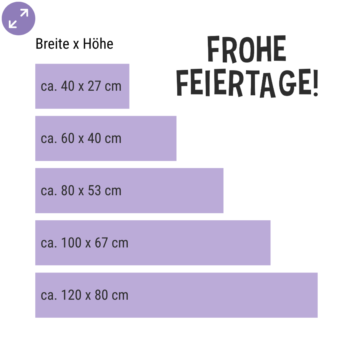 Frohe Feiertage – Klassischer Fensteraufkleber für Weihnachten