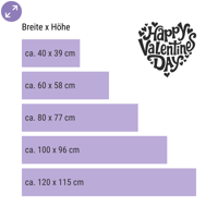 Happy Valentines Day – Schaufensteraufkleber zum Valentinstag