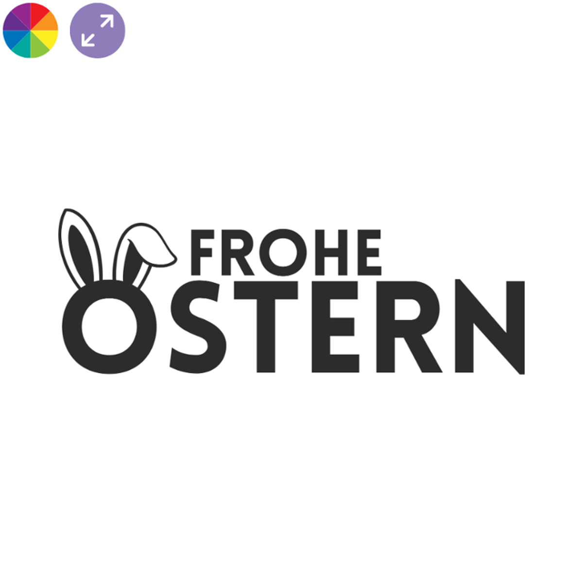 Frohe Ostern – Klassischer Schaufensteraufkleber fürs Frühjahr