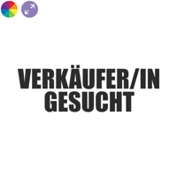 Verkäufer/in gesucht – Job-Aufkleber für dein Schaufenster