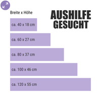 Aushilfe gesucht – Klarer Job-Sticker für dein Schaufenster