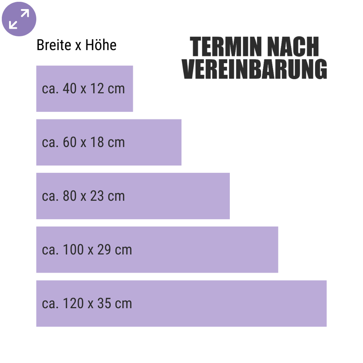 Termin nach Vereinbarung – Hinweisaufkleber fürs Schaufenster