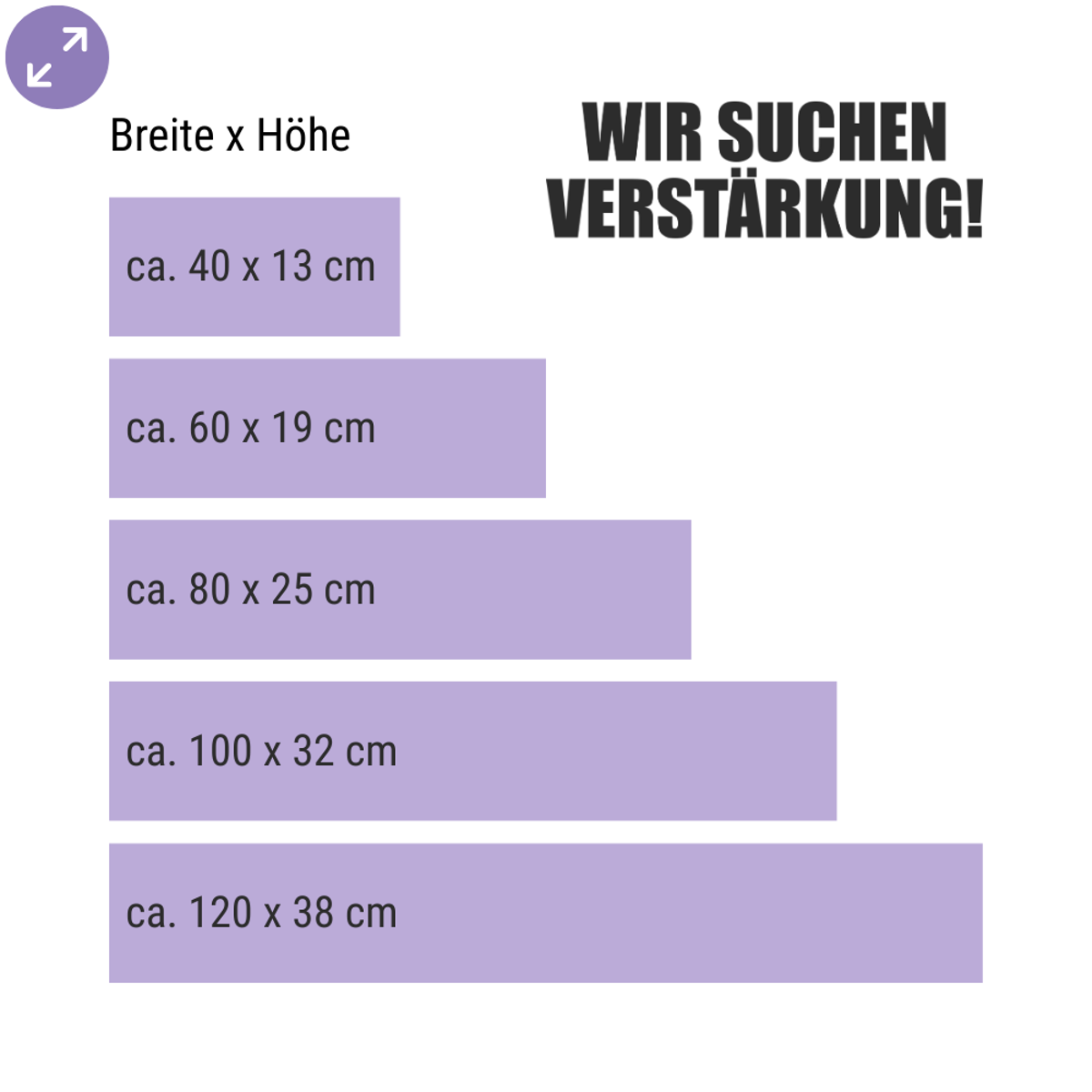 Wir suchen Verstärkung! – Jobsuch-Sticker fürs Geschäft