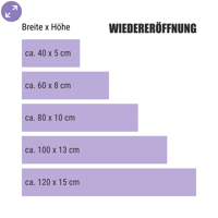 Wiedereröffnung – Fensterdesign zur Geschäftsöffnung