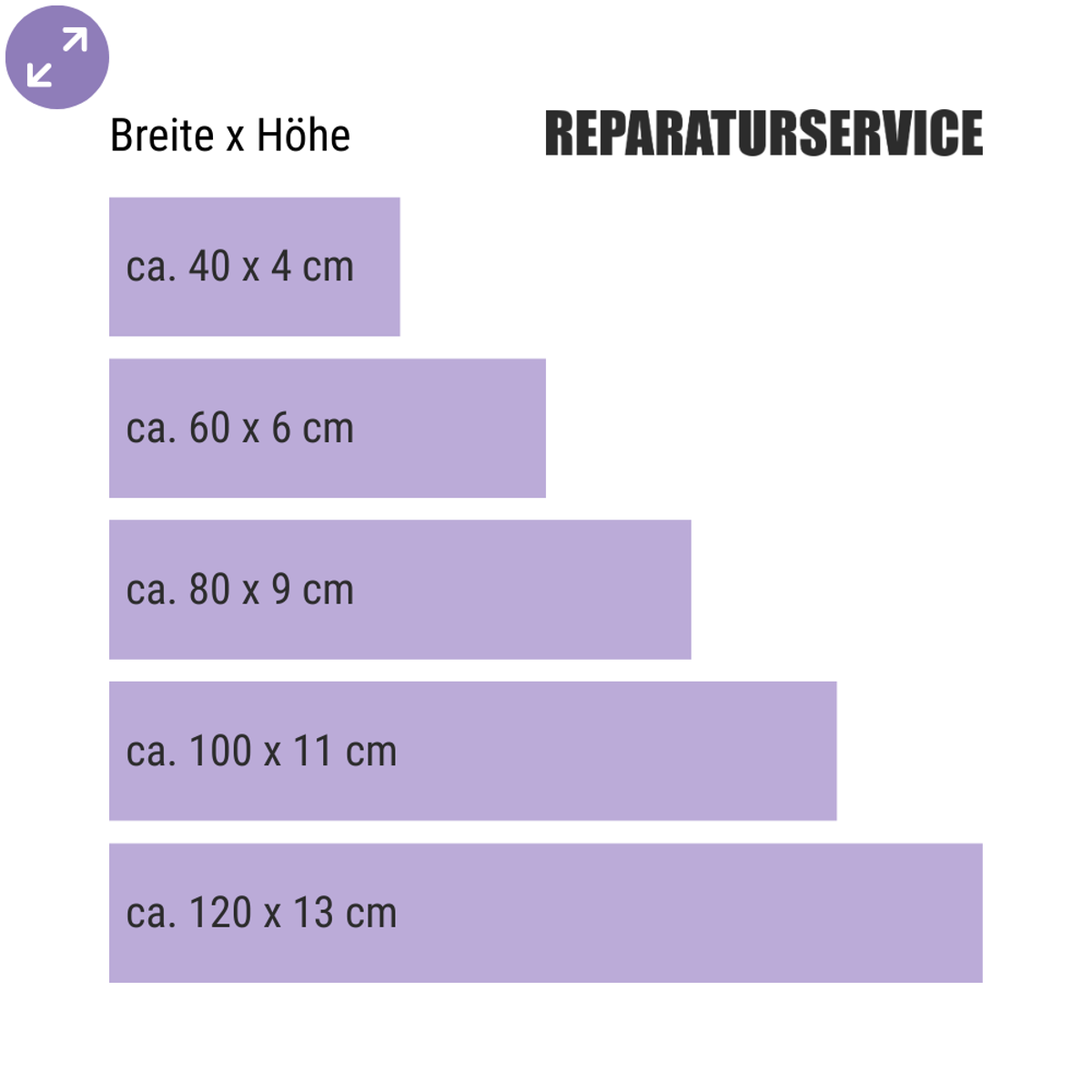 Reparaturservice – Service-Aufkleber fürs Schaufenster