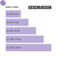 Geschlossen – Klarer Hinweisaufkleber fürs Schaufenster