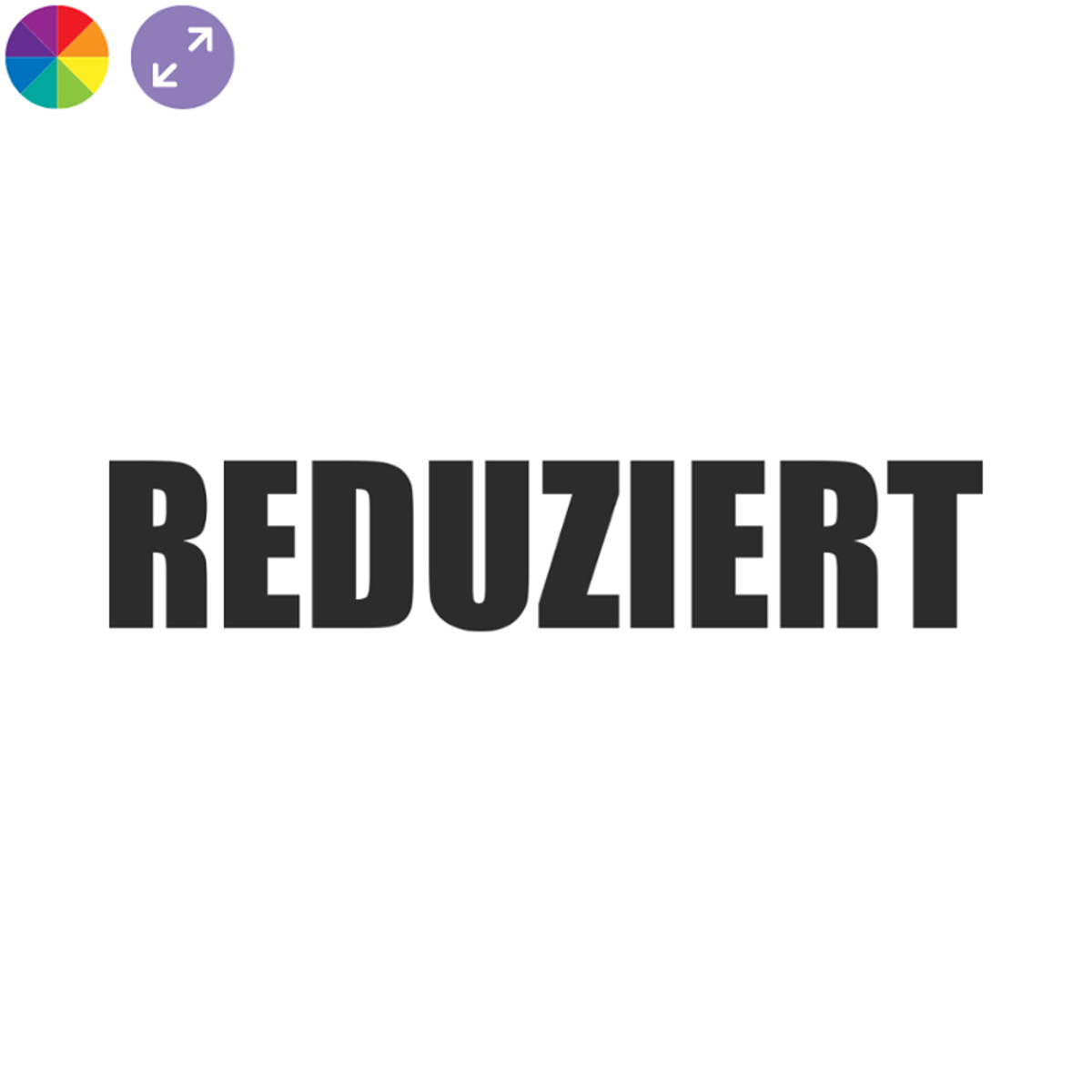 Reduziert – Aktionsaufkleber fürs Schaufenster