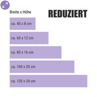 Reduziert – Aktionsaufkleber fürs Schaufenster